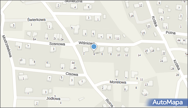 Dobrzykowice, Wiśniowa, 4, mapa Dobrzykowice