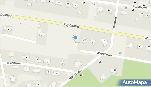 Dolaszewo, Wierzbowa, 17, mapa Dolaszewo