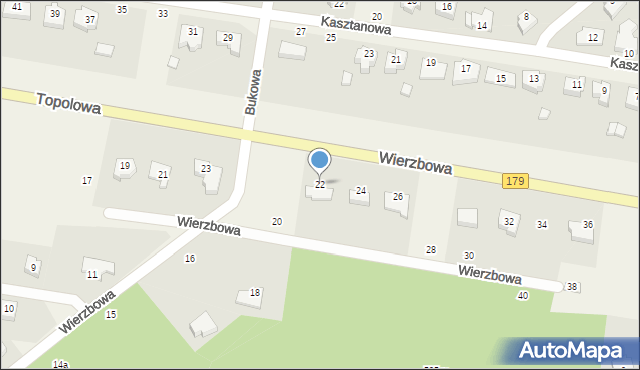 Dolaszewo, Wierzbowa, 22, mapa Dolaszewo