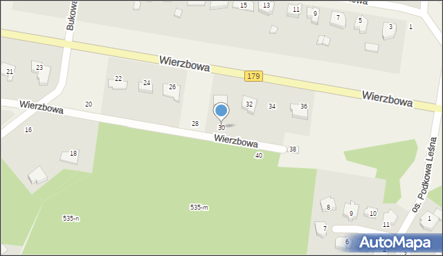 Dolaszewo, Wierzbowa, 30, mapa Dolaszewo