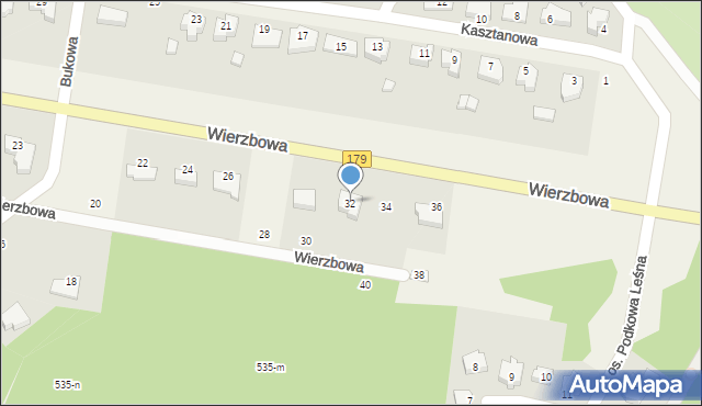 Dolaszewo, Wierzbowa, 32, mapa Dolaszewo