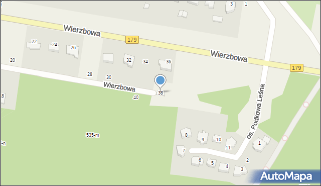 Dolaszewo, Wierzbowa, 38, mapa Dolaszewo