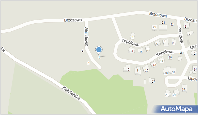 Dolsk, Wierzbowa, 1, mapa Dolsk