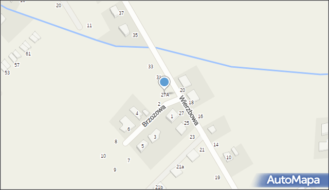 Dopiewiec, Wierzbowa, 27A, mapa Dopiewiec