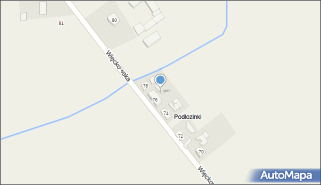 Dopiewo, Więckowska, 76A, mapa Dopiewo