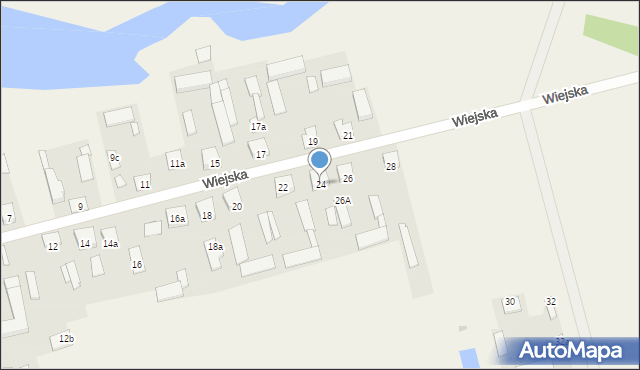 Dręszew, Wiejska, 24, mapa Dręszew