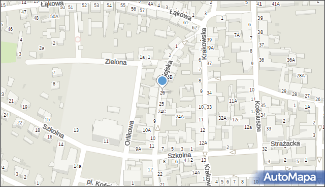 Drezdenko, Wiejska, 26, mapa Drezdenko