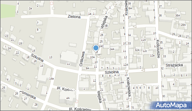 Drezdenko, Wiejska, 9a, mapa Drezdenko