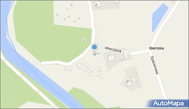 Drogomyśl, Wierzbina, 19, mapa Drogomyśl