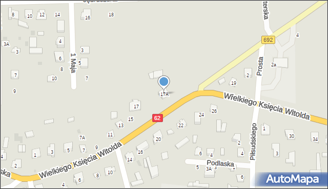 Drohiczyn, Wielkiego Księcia Witolda, 17A, mapa Drohiczyn