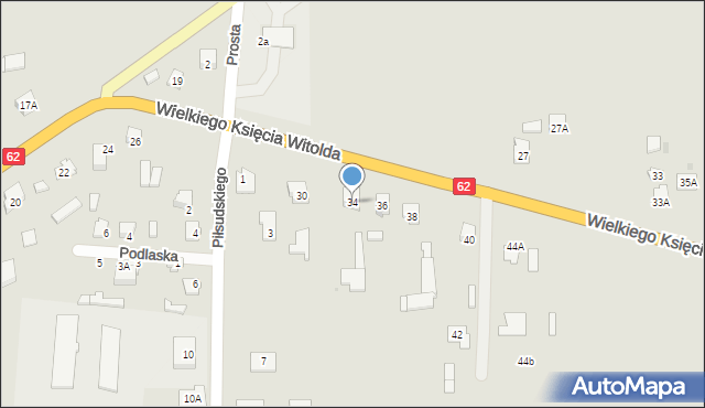 Drohiczyn, Wielkiego Księcia Witolda, 34, mapa Drohiczyn