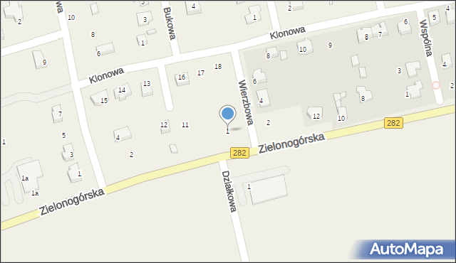 Droszków, Wierzbowa, 1, mapa Droszków