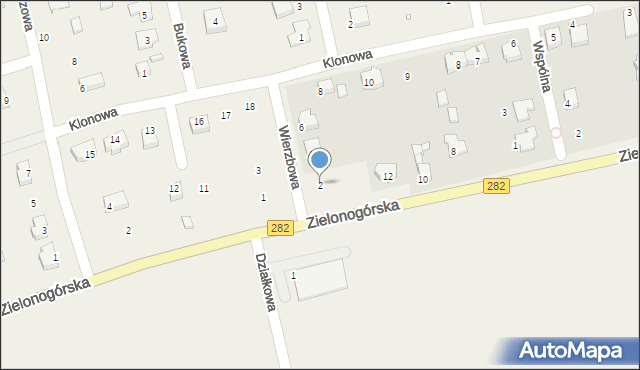 Droszków, Wierzbowa, 2, mapa Droszków
