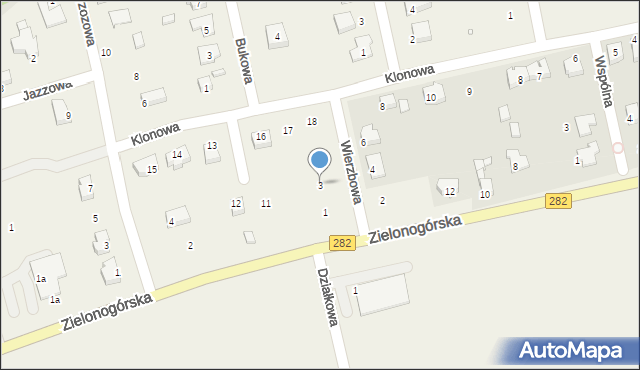 Droszków, Wierzbowa, 3, mapa Droszków