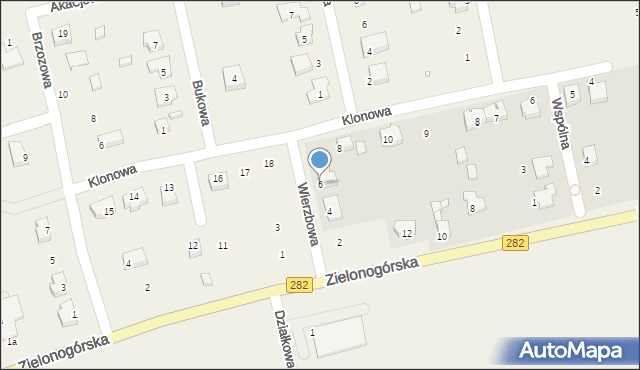Droszków, Wierzbowa, 6, mapa Droszków