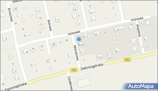 Droszków, Wierzbowa, 6, mapa Droszków