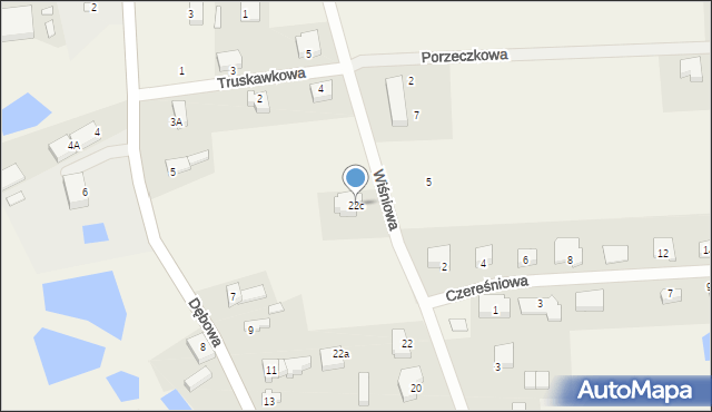 Droszków, Wiśniowa, 22c, mapa Droszków