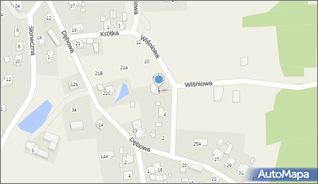 Droszków, Wiśniowa, 6, mapa Droszków