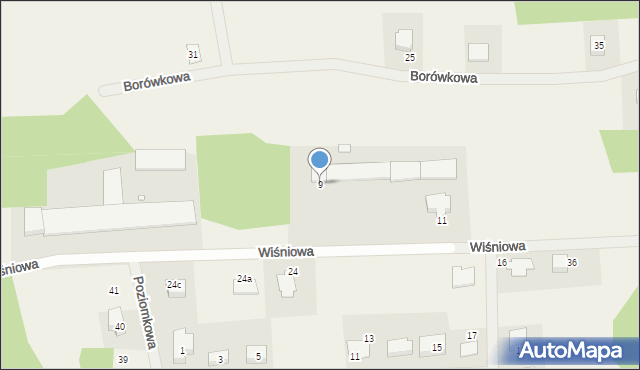 Droszków, Wiśniowa, 9, mapa Droszków