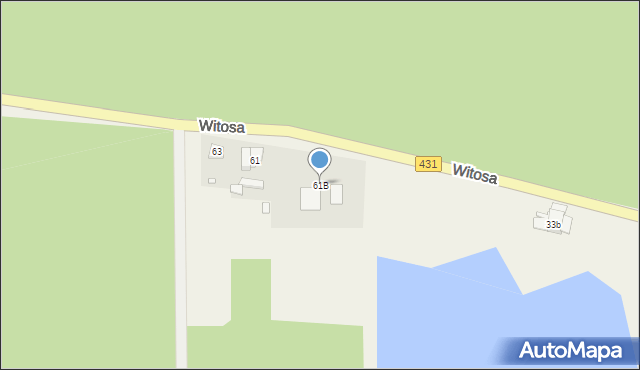 Dymaczewo Nowe, Witosa Wincentego, 61B, mapa Dymaczewo Nowe