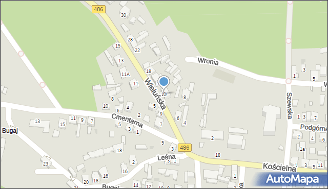 Działoszyn, Wieluńska, 10, mapa Działoszyn