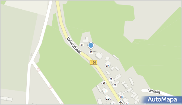 Działoszyn, Wieluńska, 32, mapa Działoszyn