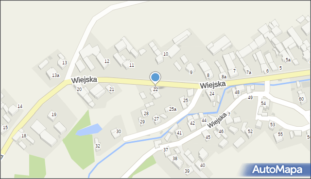 Dzielnica, Wiejska, 22, mapa Dzielnica