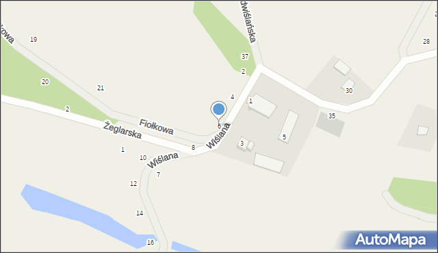 Dzikowo, Wiślana, 6, mapa Dzikowo