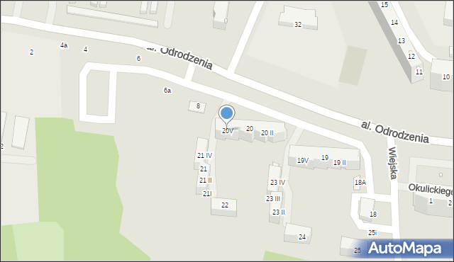 Elbląg, Wiejska, 20V, mapa Elbląga