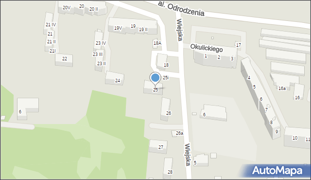 Elbląg, Wiejska, 25, mapa Elbląga