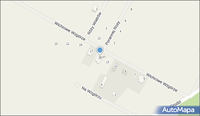 Falenty Nowe, Wichrowe Wzgórze, 15, mapa Falenty Nowe