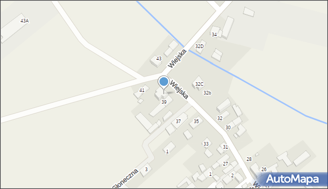 Falmirowice, Wiejska, 39A, mapa Falmirowice