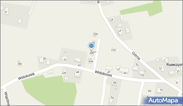Frydrychowice, Widokowa, 43b, mapa Frydrychowice