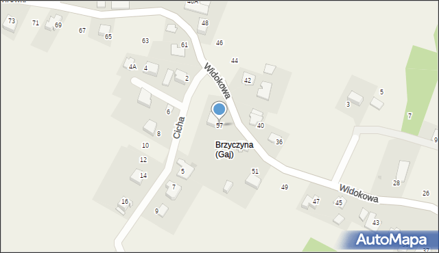 Gaj, Widokowa, 57, mapa Gaj