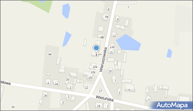 Galewice, Wieruszowska, 8, mapa Galewice