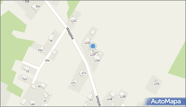 Gaszowice, Wiejska, 124F, mapa Gaszowice