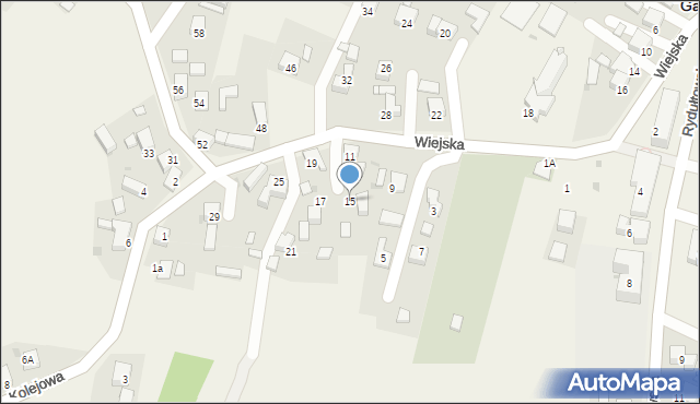 Gaszowice, Wiejska, 15, mapa Gaszowice