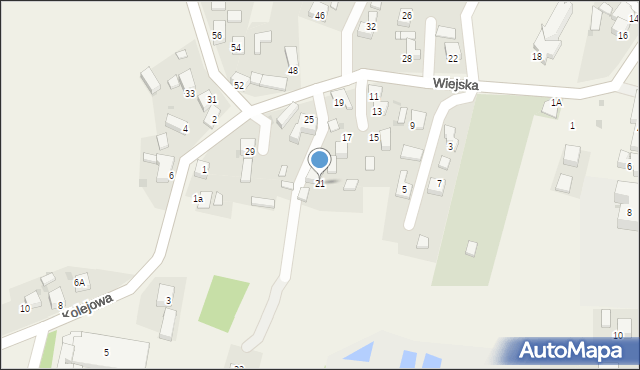 Gaszowice, Wiejska, 21, mapa Gaszowice