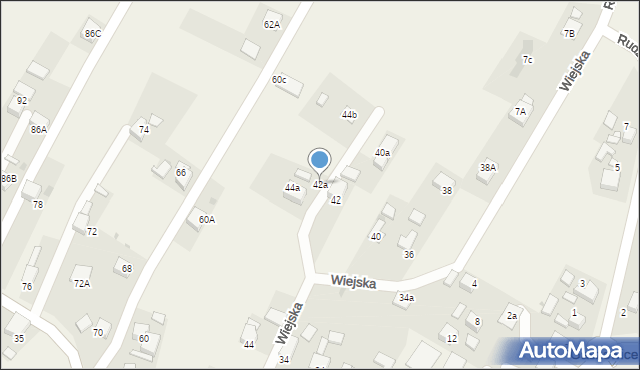 Gaszowice, Wiejska, 42a, mapa Gaszowice