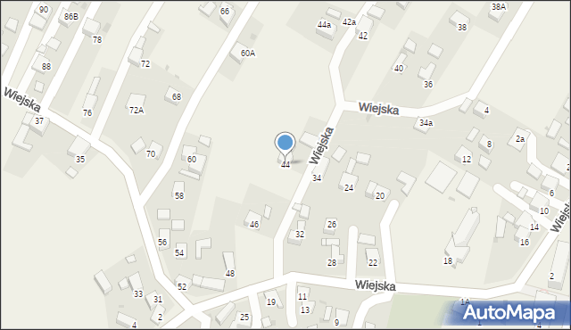 Gaszowice, Wiejska, 44, mapa Gaszowice