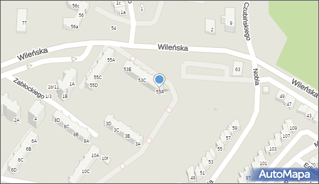 Gdańsk, Wileńska, 53A, mapa Gdańska