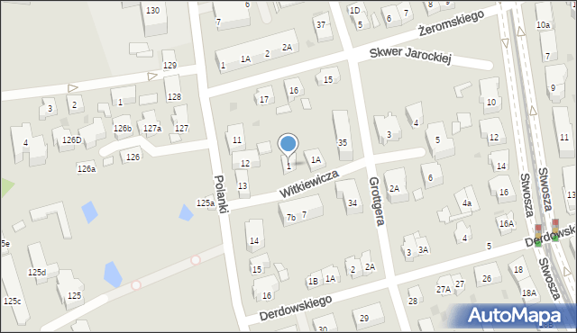 Gdańsk, Witkiewicza Stanisława Ignacego, 1, mapa Gdańska