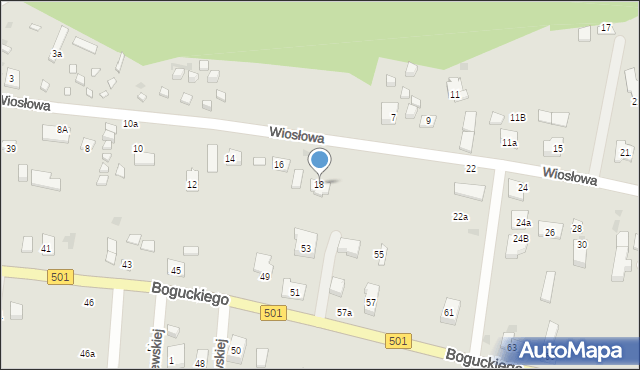 Gdańsk, Wiosłowa, 18, mapa Gdańska