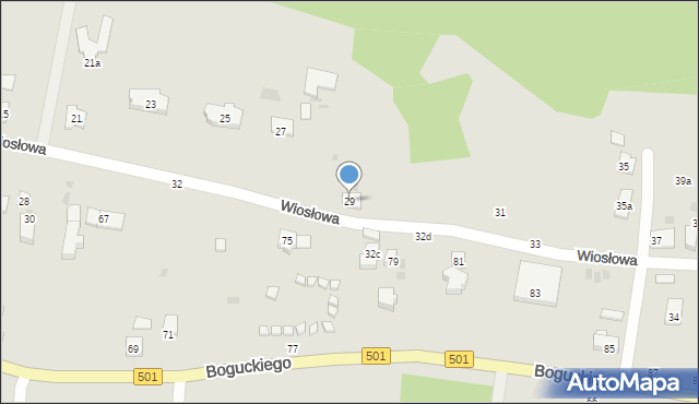 Gdańsk, Wiosłowa, 29, mapa Gdańska