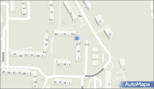 Gdańsk, Więckowskiego Józefa, prof., 2C, mapa Gdańska