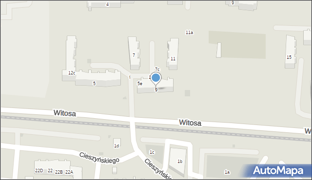 Gdańsk, Witosa Wincentego, 9, mapa Gdańska