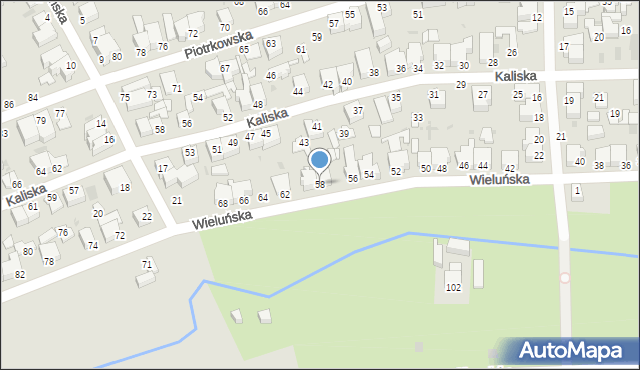 Gdynia, Wieluńska, 58, mapa Gdyni