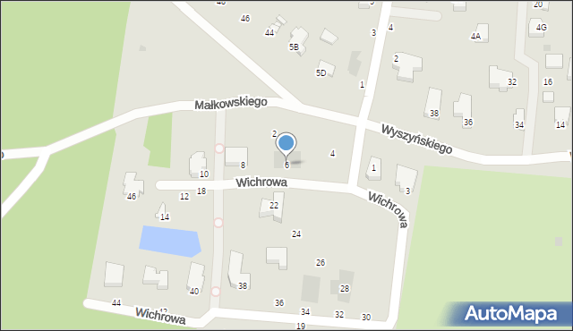 Gdynia, Wichrowa, 6, mapa Gdyni