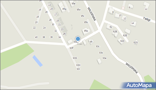 Gdynia, Wiczlińska, 93E, mapa Gdyni