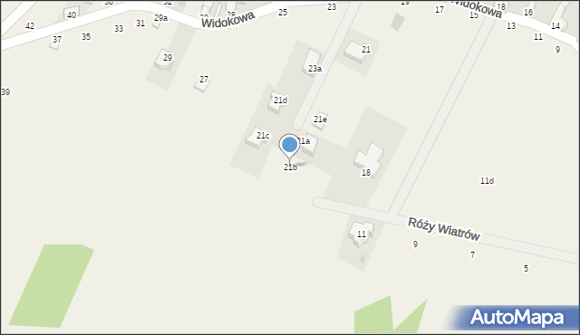 Gęsiniec, Widokowa, 21b, mapa Gęsiniec